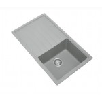 Aqu Concrete Grey With Drainer Board Carysil Granite Stone Kitchen Sink Aqu Concrete Grey With Drainer Board Carysil Granite Stone Kitchen Sink